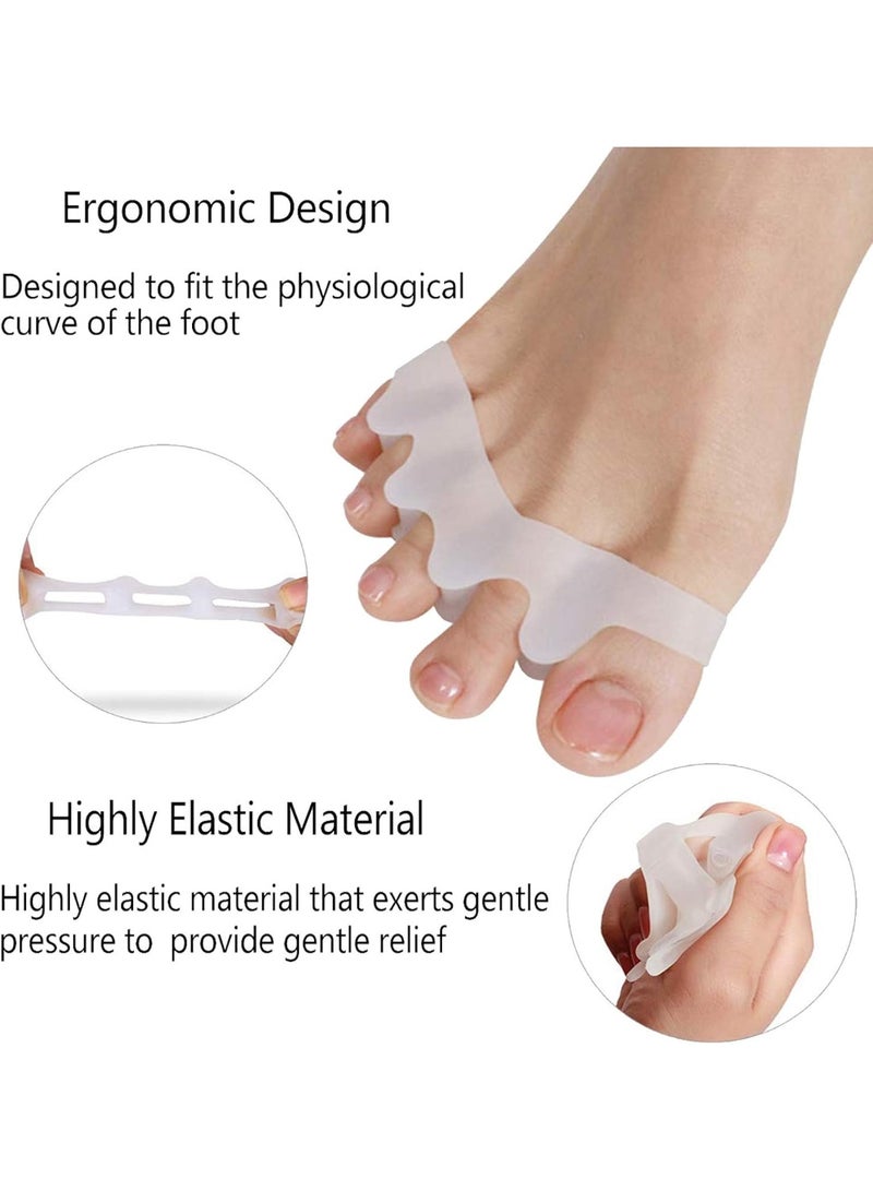 SZOXST Bunion & Hallux Valgus Corrector, Toe Separator & Splint for Bunion Pain Relief, Adjustable Orthopedic Brace for Men & Women, Day/Night Use, Left/Right Foot, Medical Grade, White, 2 Pack - Image 5