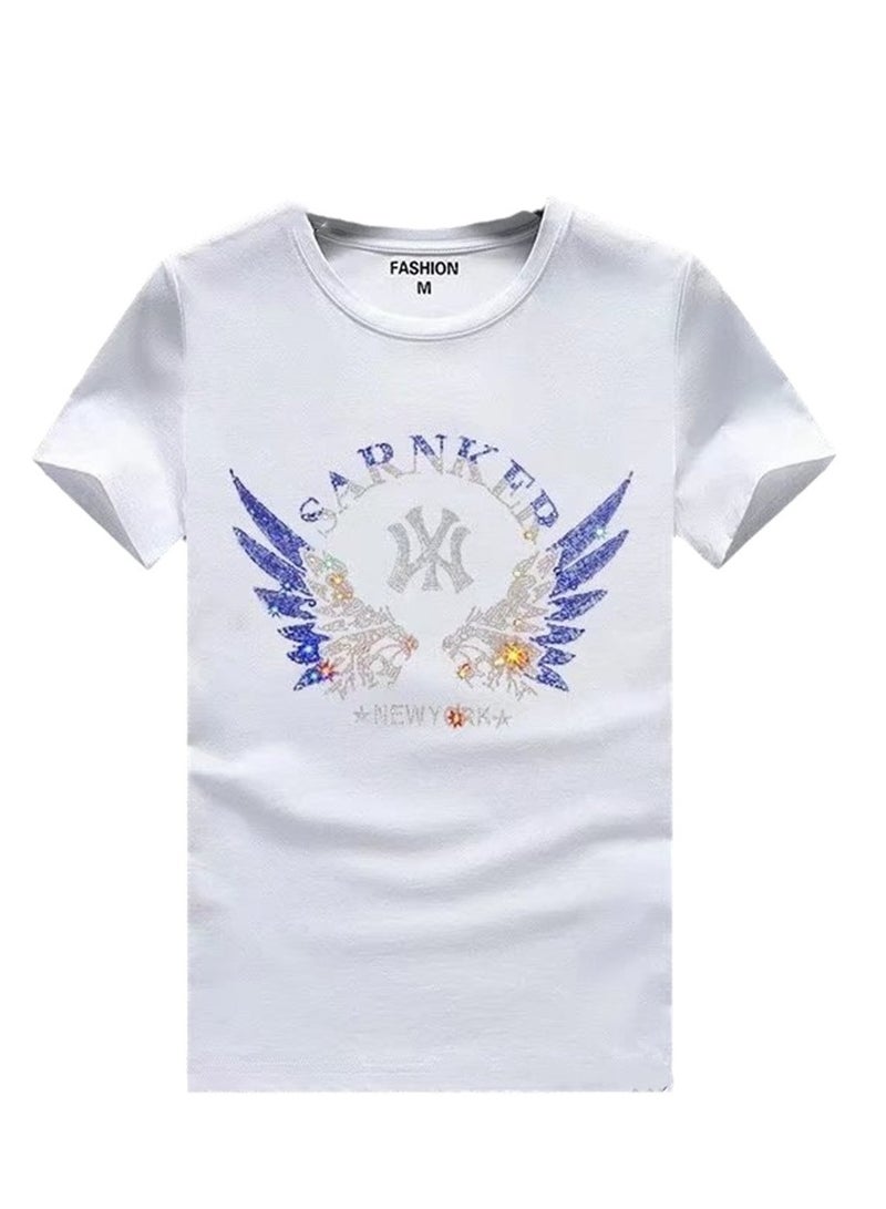 Summer personalized short-sleeved T-shirt men's clothing trendy casual half-sleeved round neck top T-shirt - Image 1