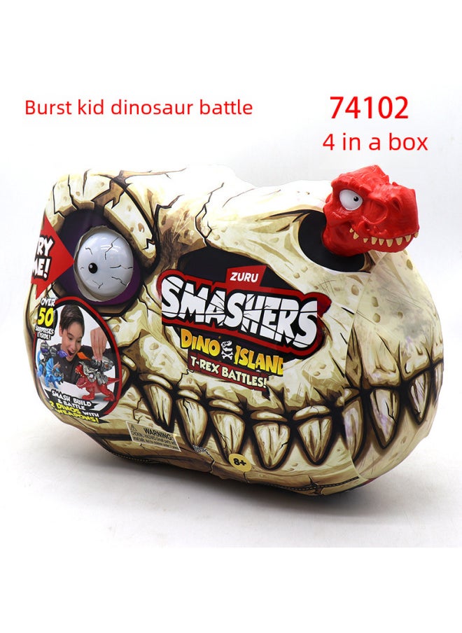 null - Burst Kid Dinosaur Scramble To Build Yuzu Toy Gift Giant Dinosaur Island Skull Dinosaur Egg Tyrannosaurus-Color:Explosive Boy Tricky Treasure Hunt (large) - Image 1