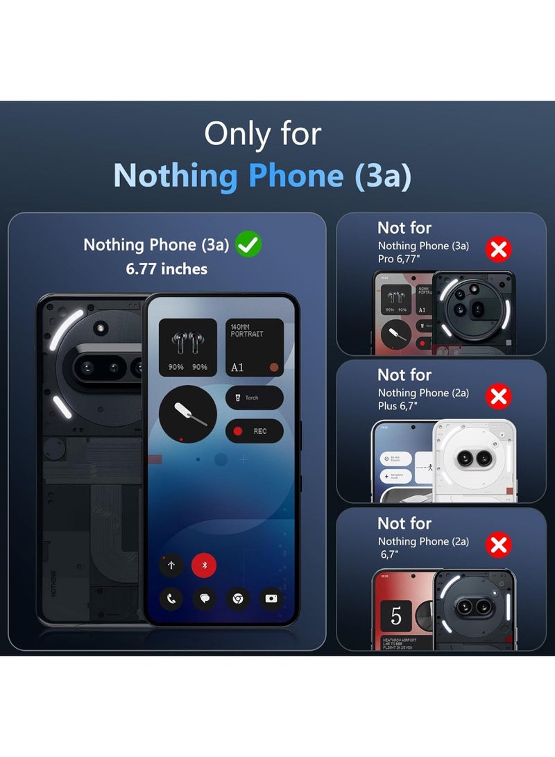 اووكاي [1+1] جراب متوافق مع هاتف Nothing Phone (3a) 2025 مع واقي شاشة زجاجي مقوى، جراب مغناطيسي شفاف مقاوم للصدمات مصنوع من مادة TPU+PC، مقاوم للخدش (شفاف مغناطيسي) - Image 2