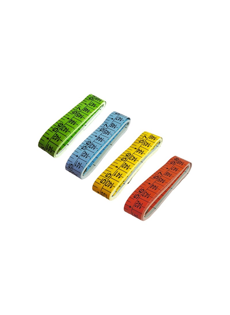 Generic Tailor Measuring Tape Sewing Dual Colour Dual Side Tailoring Tape 5ft 15Meter150 cm60 inch Random Colors 5ft 15Meter150 cm60 inch Multicolour Combo Pack of 4  - Image 1