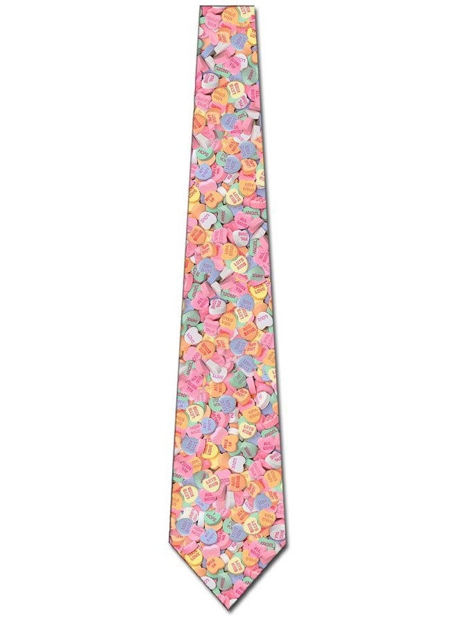 Three Rooker Valentines Day Ties Candy Heart Mens Necktie - Image 4