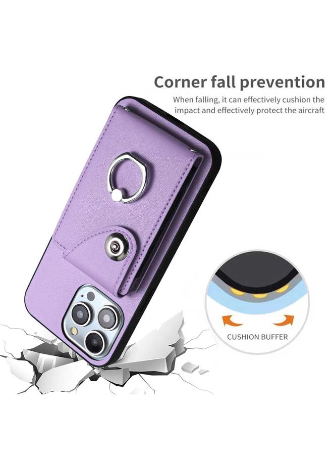 S-TOP Case For iPhone 14 Pro Organ Card Bag Ring Holder Phone Case - Image 5