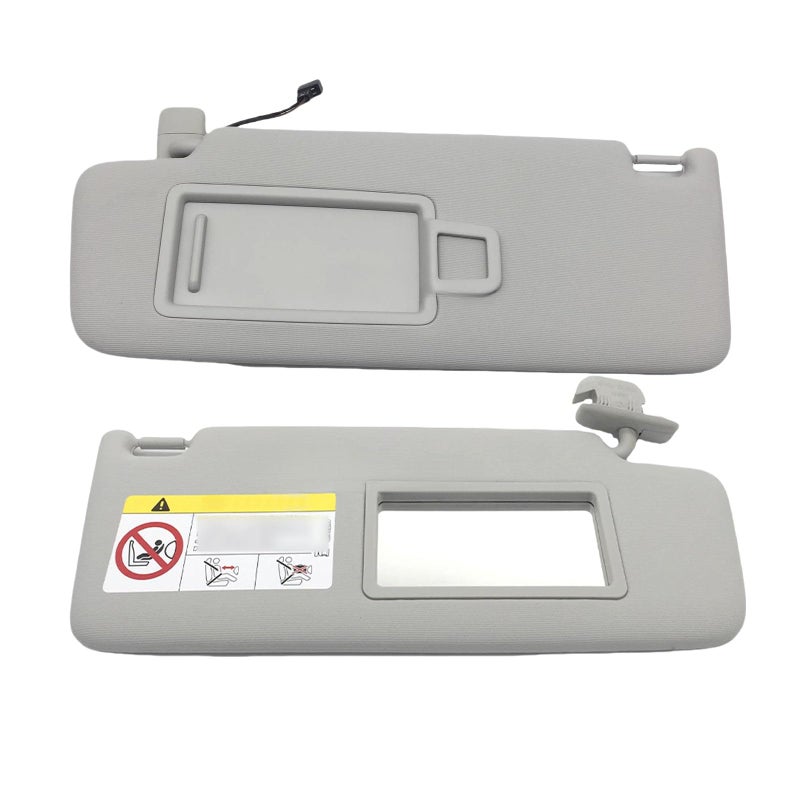 Sun Visor Replacement Fit for Volkswagen Jetta 2019-2021 Golf Mk7 - Gray Driver Left & Passenger Right Side with Mirror - OE 5GG857551 for Volkswagen Owners - Image 1