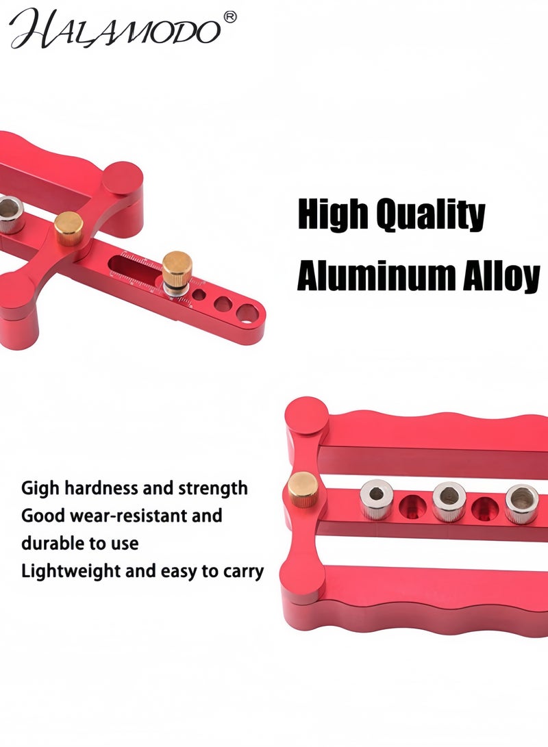 HALAMODO Red 23 x 15 x 6 cm Self-Centering Doweling Jig - Image 2
