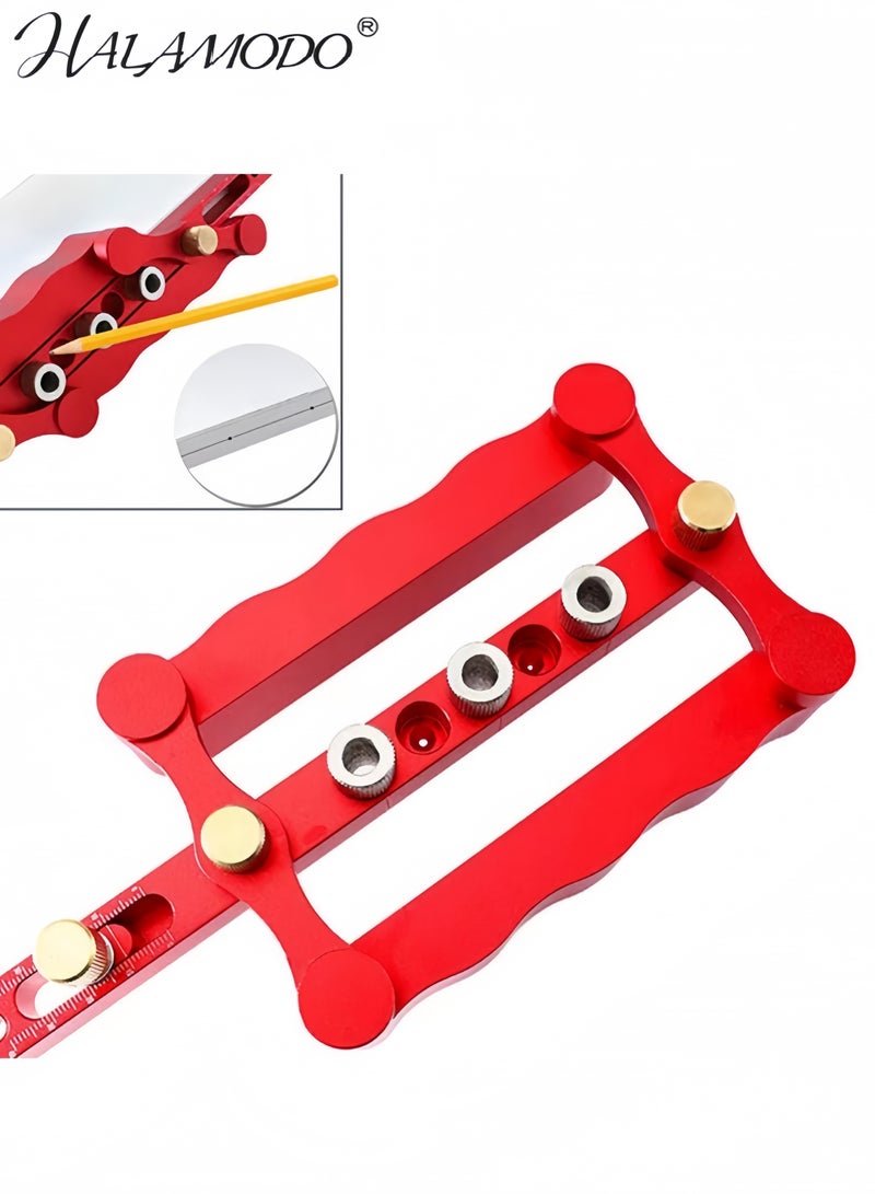 HALAMODO Red 23 x 15 x 6 cm Self-Centering Doweling Jig - Image 3