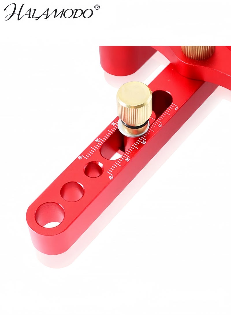 HALAMODO Red 23 x 15 x 6 cm Self-Centering Doweling Jig - Image 5