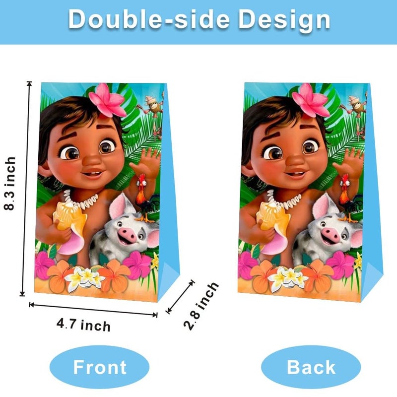 ARHAVI 12Pcs Moanana Party Gift Bags Goodie Bags for Kids Birthday Decorations Party Supplies - Image 2