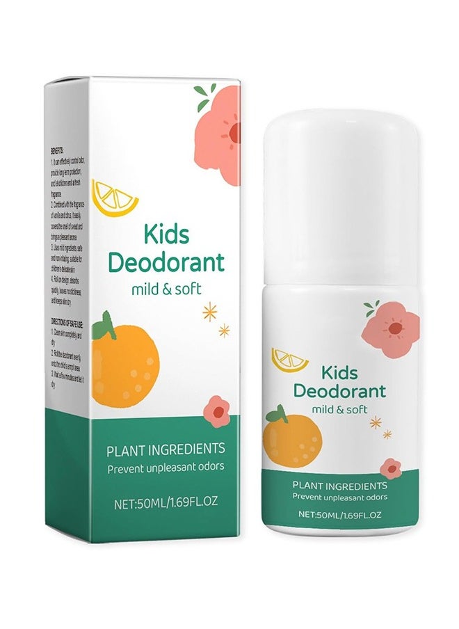 Zard Natural Deodorant For Kids And Teens, Aluminum Free, Alcohol-Free, Paraben Free, 24 Hr Odor Protection, Clean Fresh Scent, Kids And Tweens, Hypoallergenic Deodorant 50 ML White  - Image 1