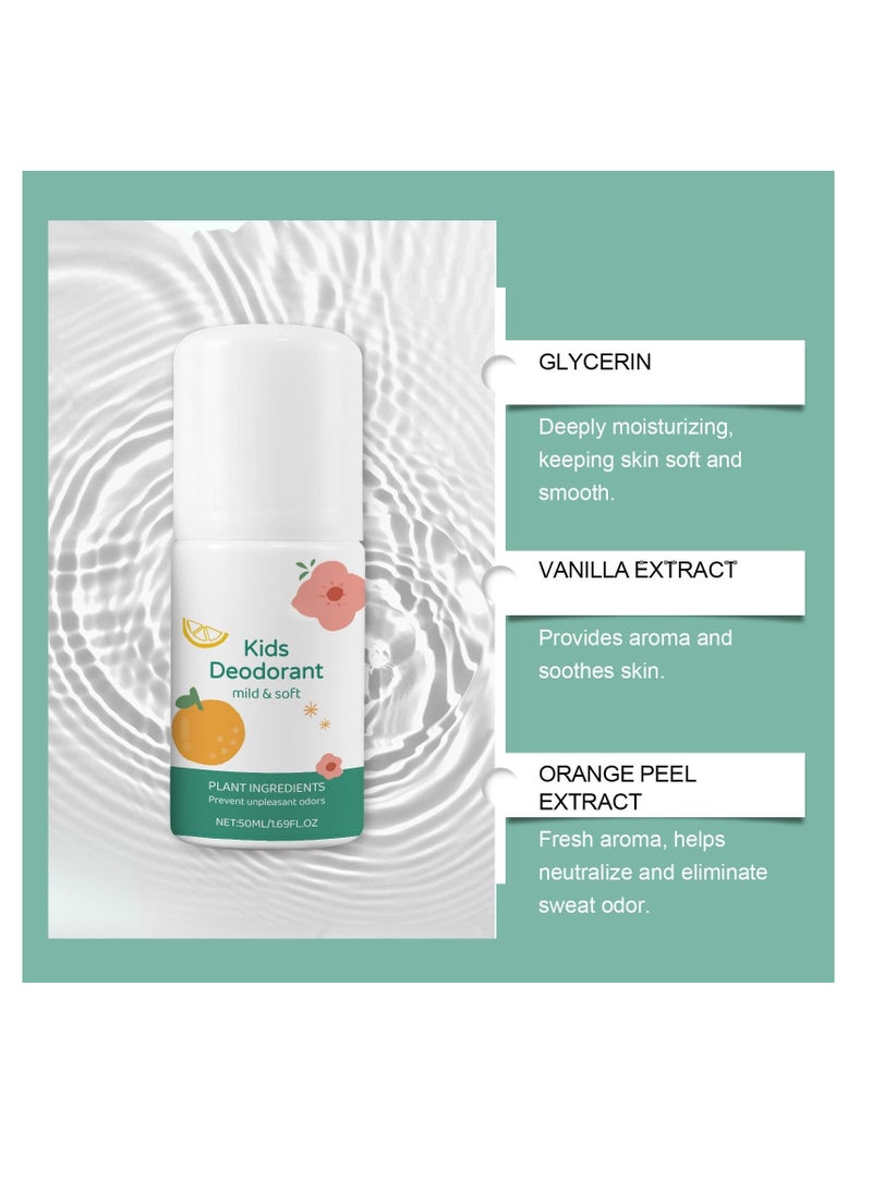Zard Natural Deodorant For Kids And Teens, Aluminum Free, Alcohol-Free, Paraben Free, 24 Hr Odor Protection, Clean Fresh Scent, Kids And Tweens, Hypoallergenic Deodorant 50 ML White  - Image 3