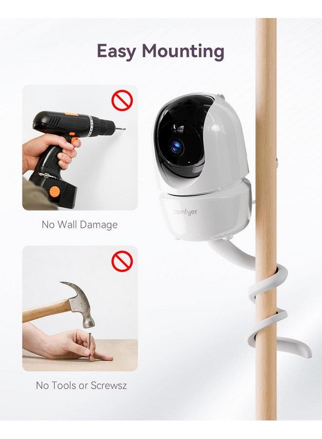 Comfyer Baby Monitor Mount for BM01, 16.5 Inch Flexible Arm Bracket, Stable Camera Holder Attaches to Crib, No Tools or Wall Damage - Image 4