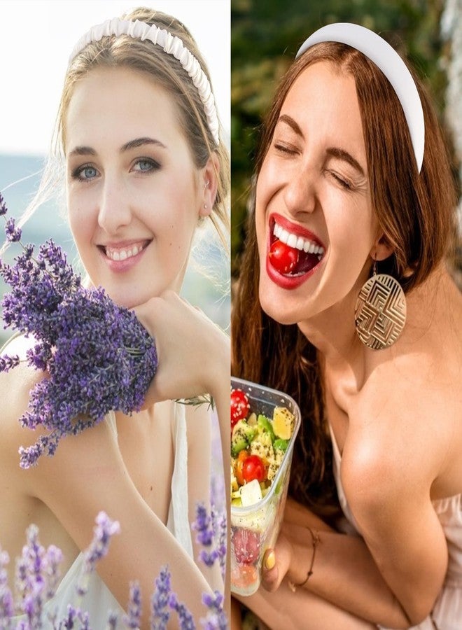 VELSCRUN 7 Pcs Different Headbands for Women Fashion Pink Solid Head Bands Pearl Headband Non Slip Hair Band for Womens Thin Thick Short Hair Face Wash Hair Accessories Gifts for Women Gilrs - Image 3