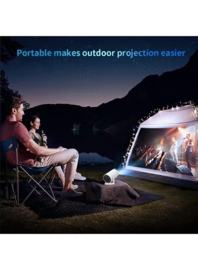 Mini Portable Smart Projector 4K Supported Full HD 1080P, WiFi 6 and Bluetooth, 180° Rotatable Auto Keystone Correction, Compatible with Android and iPhone for Bedroom and Outdoor Use - Image 3