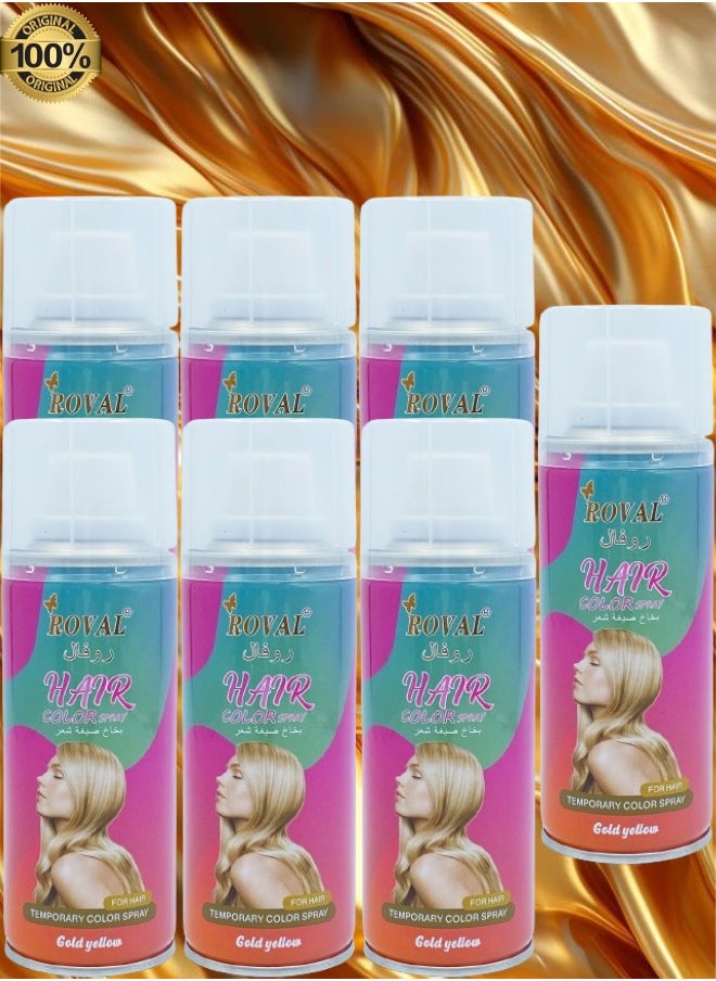 ROVAL - 7 Pieces Roval Temporary Hair Color Spray Gold Yellow - Image 1