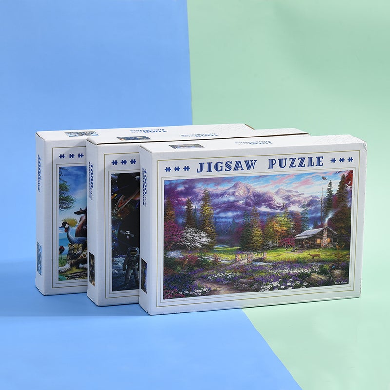 Adult Puzzle 1000 Pieces Of Children'S Toys 500 Pieces Of Landscape Animation Paper Puzzle - Image 3