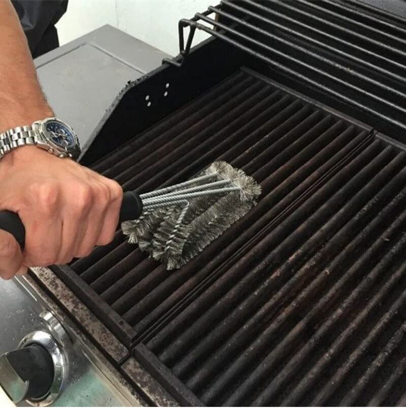 SG-Mart Grill Brush, BBQ Brush and Scraper, 12 Inch 2-Sided Barbecue Grill Brush for All Grill Cleaning - Image 4