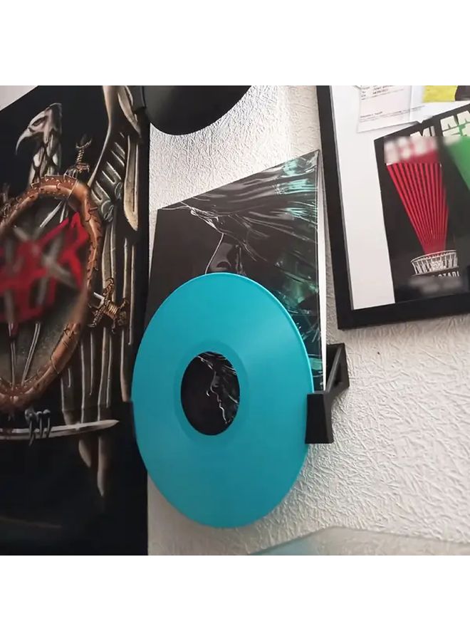 Black Vinyl Record Wall Mount Holder Display Stand For Home Decor - Image 5