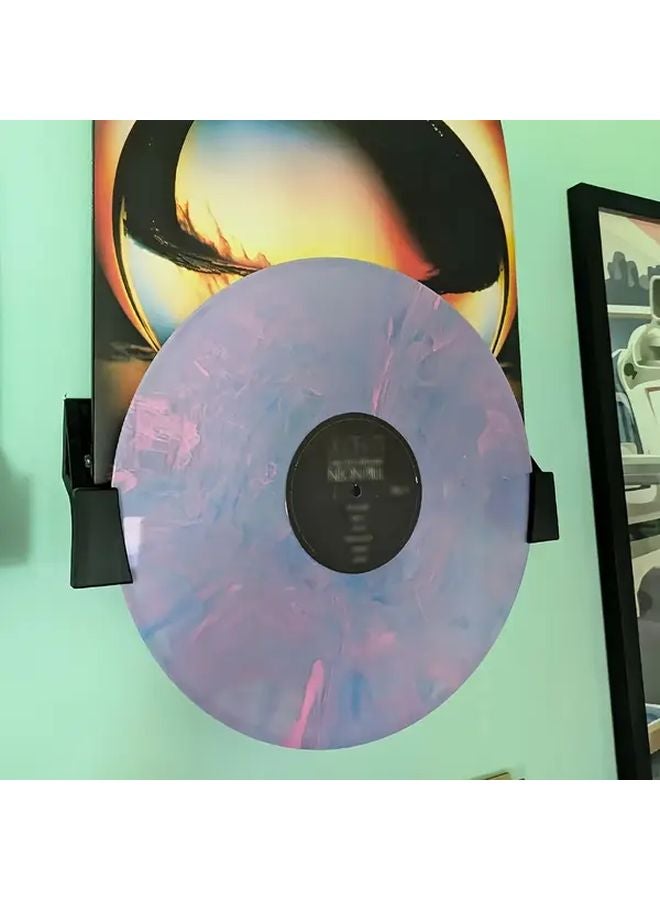 Black Vinyl Record Wall Mount Holder Display Stand For Home Decor - Image 3