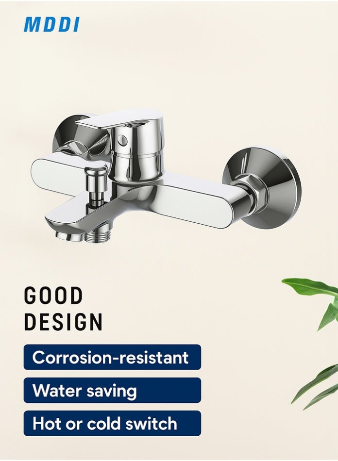 MODI Shower Mixer Tap – Zinc Alloy Body, Wall-Mounted Design, 164x126x91mm, Durable Chrome Finish - Image 1