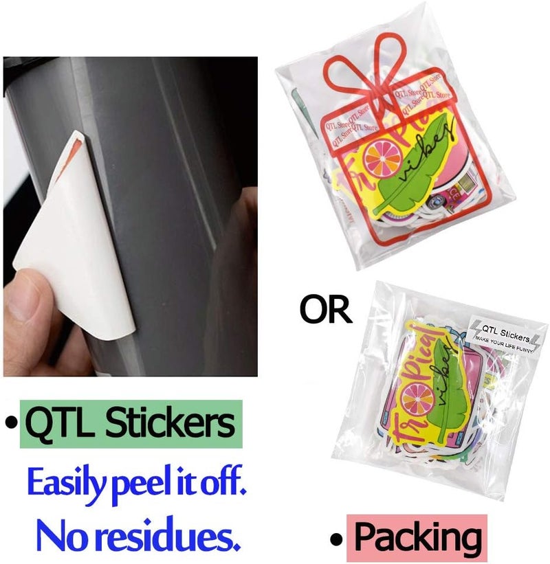 QTL Waterproof Stickers for Water Bottles - Pack of 100 - Image 5
