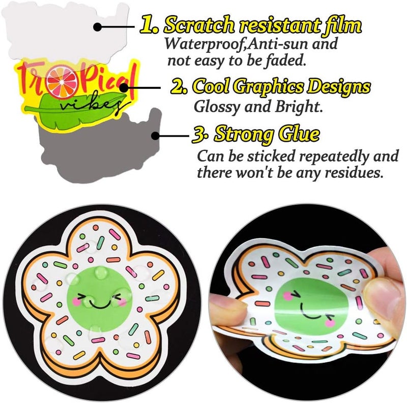 QTL Waterproof Stickers for Water Bottles - Pack of 100 - Image 4