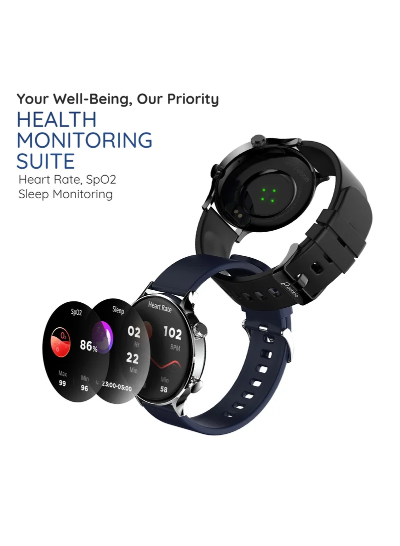 بيبل Vast 1.43" Smartwatch for Men and Women, AMOLED Display, Always On, Bright HD Display, Bluetooth Calling, Multi-Sports Modes, Health Suite, Sleep Monitor, Alarm & Notifications