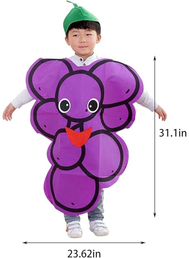 HI-FINE Unisex Halloween Costume Dress Set Fruits Costume Suit with Hat - Image 3