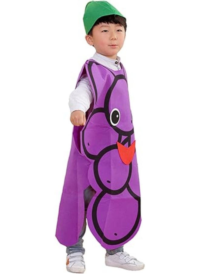 HI-FINE Unisex Halloween Costume Dress Set Fruits Costume Suit with Hat - Image 2