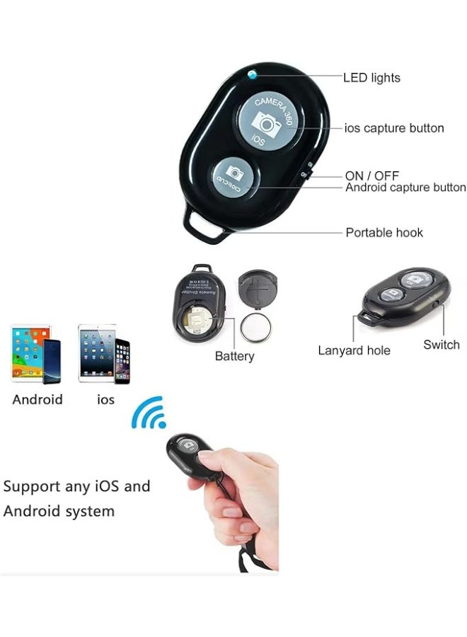 Universal 360° Rotating Tripod Phone Mount – Cell Phone Holder with Wireless Remote for Tripod, Selfie Stick & Monopod, Compatible with Most Smartphones - Image 5