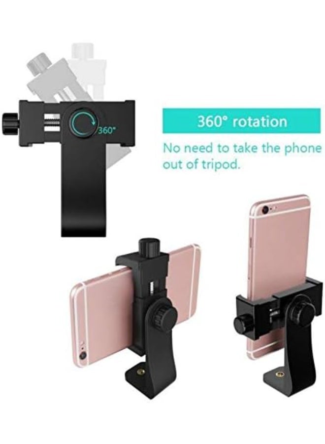 Universal 360° Rotating Tripod Phone Mount – Cell Phone Holder with Wireless Remote for Tripod, Selfie Stick & Monopod, Compatible with Most Smartphones - Image 4