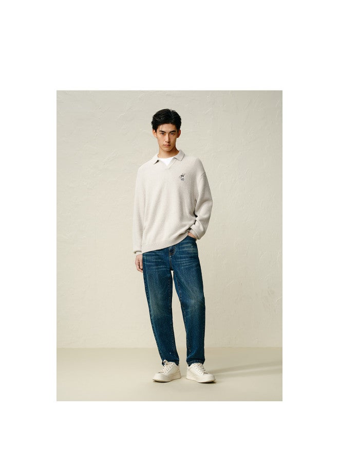 Waxbird Men's Loose Embroidered Cuban Collar Sweater Men's Sweater - Image 3