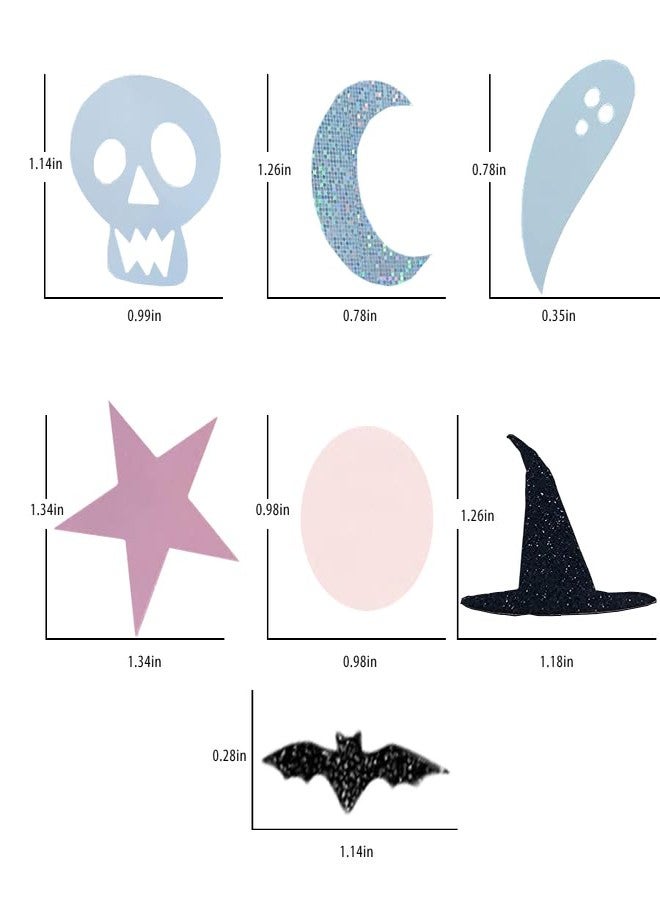 دلفينش ١٠٠ قطعة من قصاصات الورق الملون على شكل خفافيش وأشباح للهالوين - قصاصات ورق وردية وسوداء للهالوين، زينة لامعة على شكل خفافيش وأشباح وقرع لحفلات استقبال المولود الجديد وأعياد الميلاد، تُنثر على طاولات حفلات الهالوين مع قصاصات الورق الملون. - Image 4