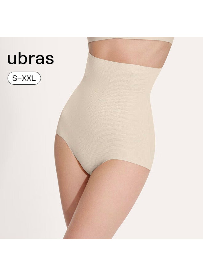 Ubras Ultra High Waist Tummy Control Seamless Hip-lifting Shapewear Women's Panties Ceramic Skin Color Triangle Panties L - Image 1