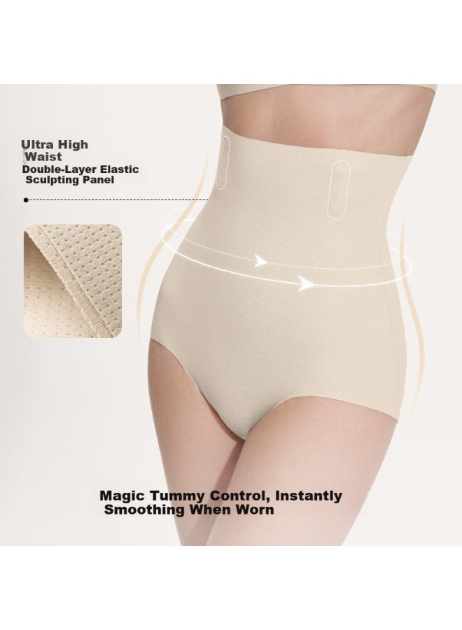 Ubras Ultra High Waist Tummy Control Seamless Hip-lifting Shapewear Women's Panties Ceramic Skin Color Triangle Panties L - Image 5