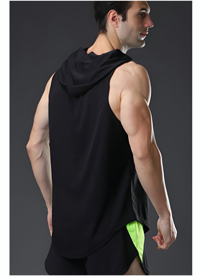 RIOXS Men's Workout Hooded Tank Top Sleeveless Bodybuilding Muscle Shirts Gym Hoodies Tops  - Image 5