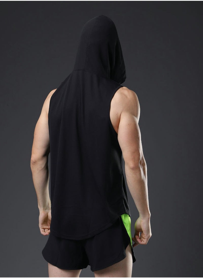 RIOXS Men's Workout Hooded Tank Top Sleeveless Bodybuilding Muscle Shirts Gym Hoodies Tops  - Image 3