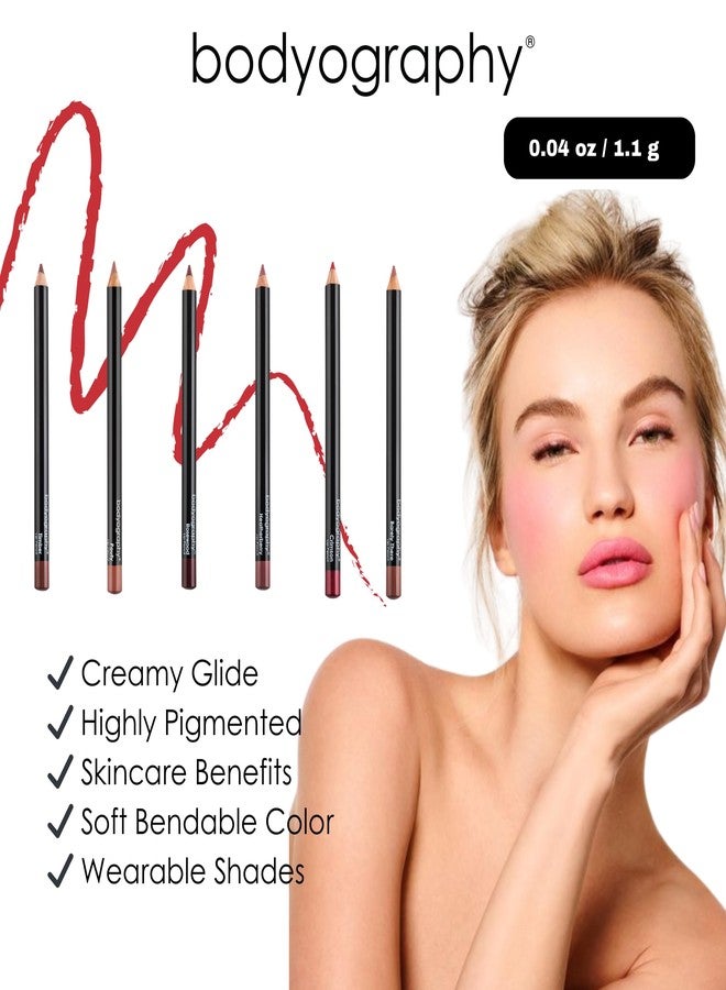 BODYOGRAPHY: Cream Lip Pencil (Timber): Brown Rose Wooden Waterproof Salon Makeup w/ Coconut Oil, Vitamin E | Gluten-Free, Cruelty-Free, Paraben-Free - Image 4