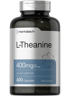 Horbaach Horbäach L-Theanine 400mg | 400 Capsules | High Potency Supplement | Non-GMO & Gluten Free  - Image 1