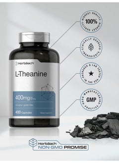Horbaach Horbäach L-Theanine 400mg | 400 Capsules | High Potency Supplement | Non-GMO & Gluten Free  - Image 5