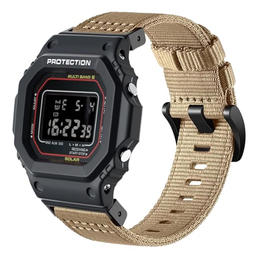 Abanen Rugged Nylon Watch Band for Casio gshock DW-5600/8900, Adjustable Sports Wrist Strap for GA-100/GW-B5600/GB-5600 /GW-6900 (Coyote Tan) - Image 2