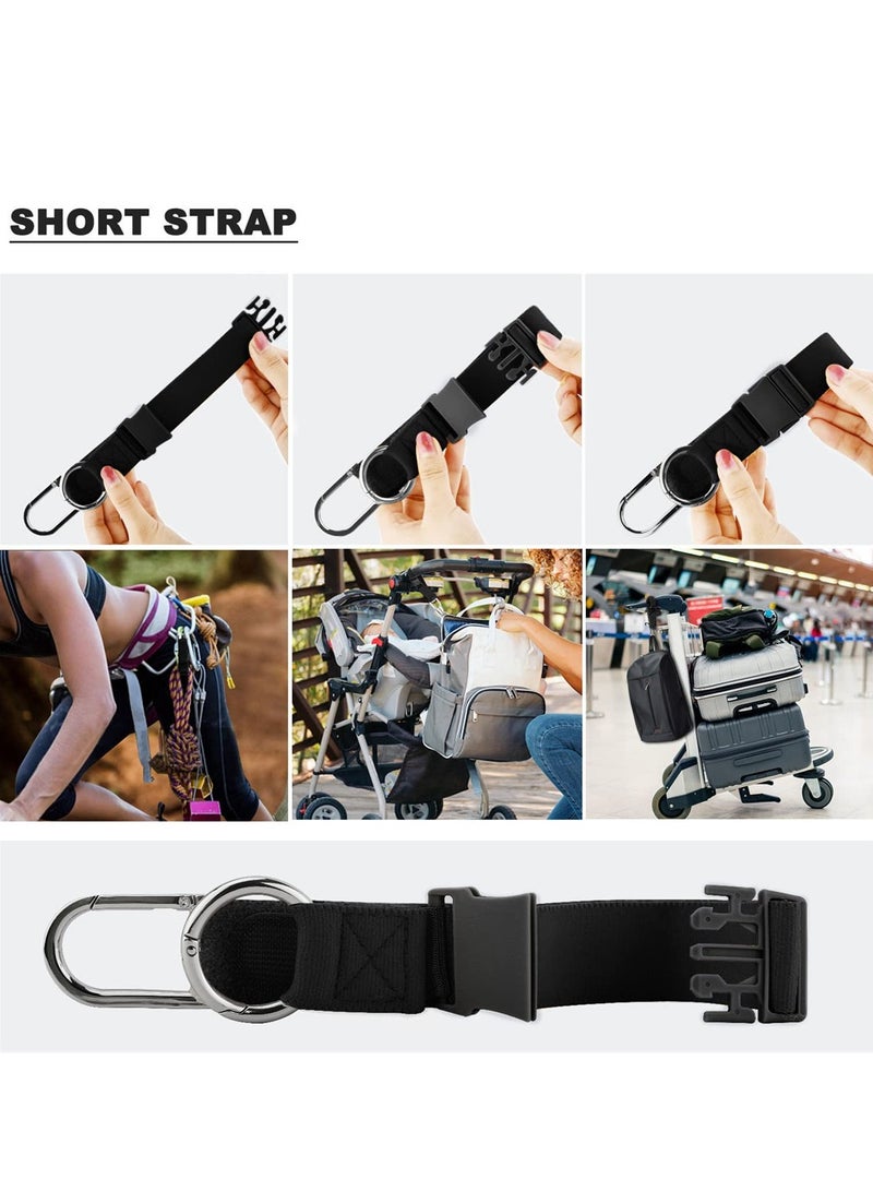 Luckam Elastic Jacket Gripper Travel Strap, Suitcase Straps Belts with D-Ring Hooks and Buckle, Heavy Duty Luggage Straps for Travel Luggage, Hands Free Travel Accessories (4 Pack) - Image 4