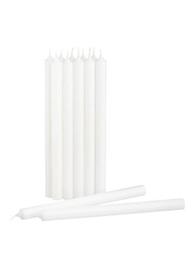 Vision Lukadah Premium Quality Unscented  Candles, Long Burning Hours, Decorative Taper Candles, SPA Candles, Romantic - Dripless Clean Burning Smokeless Dinner Candle | 10 Pcs - Image 1