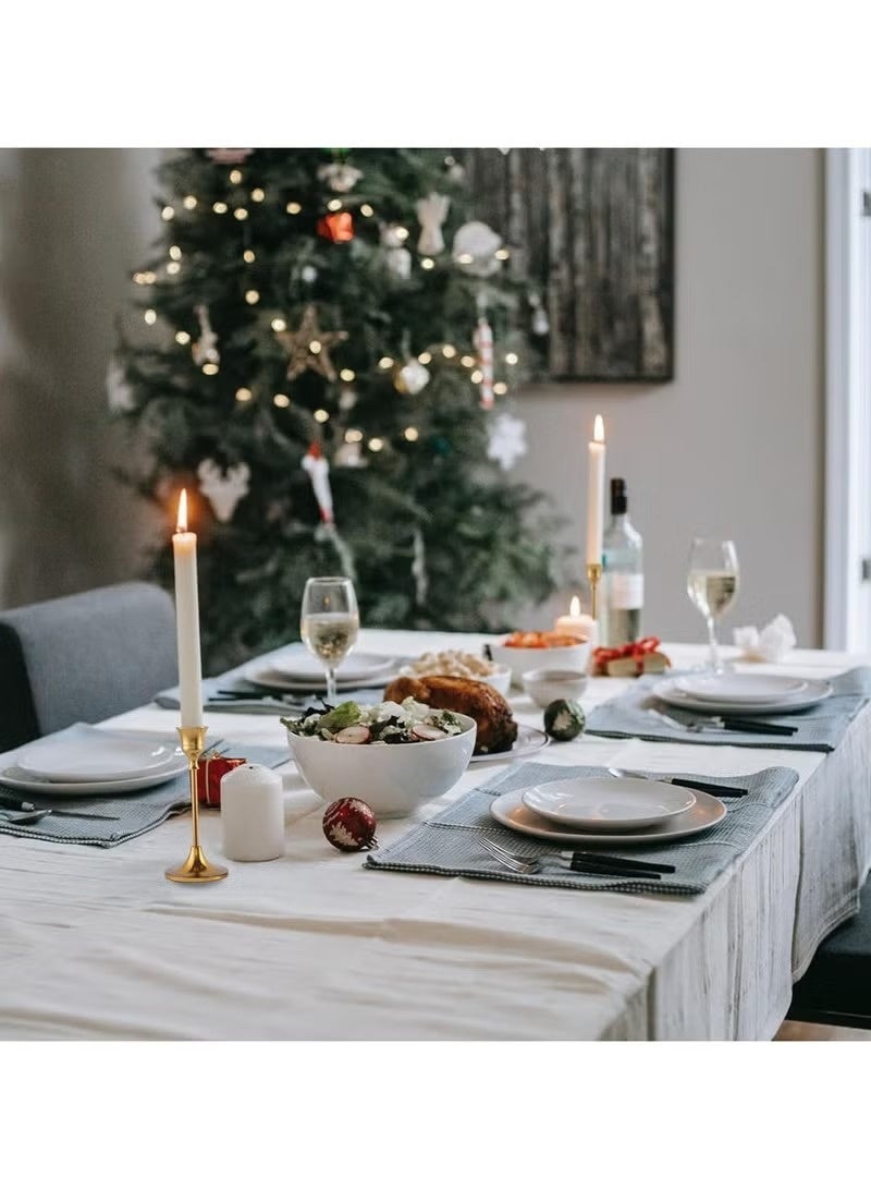 Vision Lukadah Premium Quality Unscented  Candles, Long Burning Hours, Decorative Taper Candles, SPA Candles, Romantic - Dripless Clean Burning Smokeless Dinner Candle | 10 Pcs - Image 4