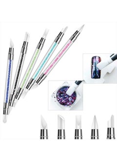 5Pcs Nail Art Sculpture Pen Dual Tipped Silicone Nail Tool Rhinestone Nail Polish Carving Pen Rubber Tip Nail Brushes - pzsku/Z407771BD8094726C5A04Z/45/_/1684224550/af4fc2e1-94ea-4371-8986-d044d7edccf4