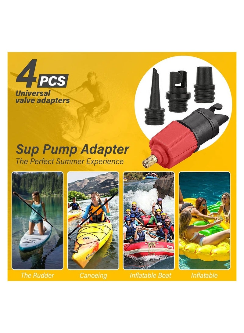 Generic 4 Nozzles Sup Pump Adaptor Air Pump Converter, Boat Air Valve Adaptor Kit, Inflatable Pump Adaptors for Inflatable Boat, Stand Up Paddle Board,Kayak Dinghy, Inflatable Bed  - Image 5