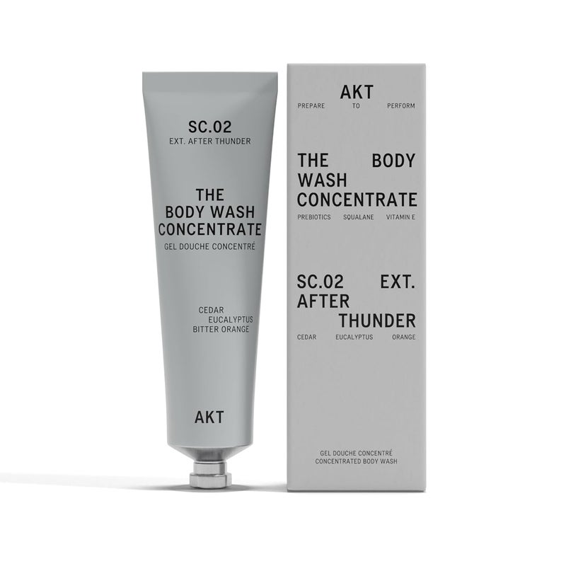 Akt  The Body Wash Concentrate PREPARE PROTECT  ENRICH your skin 3x concentrate no added water Olive Squalane Vitamin E 1 tube lasts up to 3 months 100ml34 FlOz SC02 AFTER THUNDER