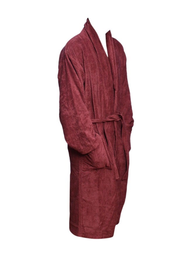 AZM - Bathrobe – 400 GSM 100% Cotton Terry Silky Soft Spa Quality Comfort – Shawl Collar & Pocket S/M - Image 1