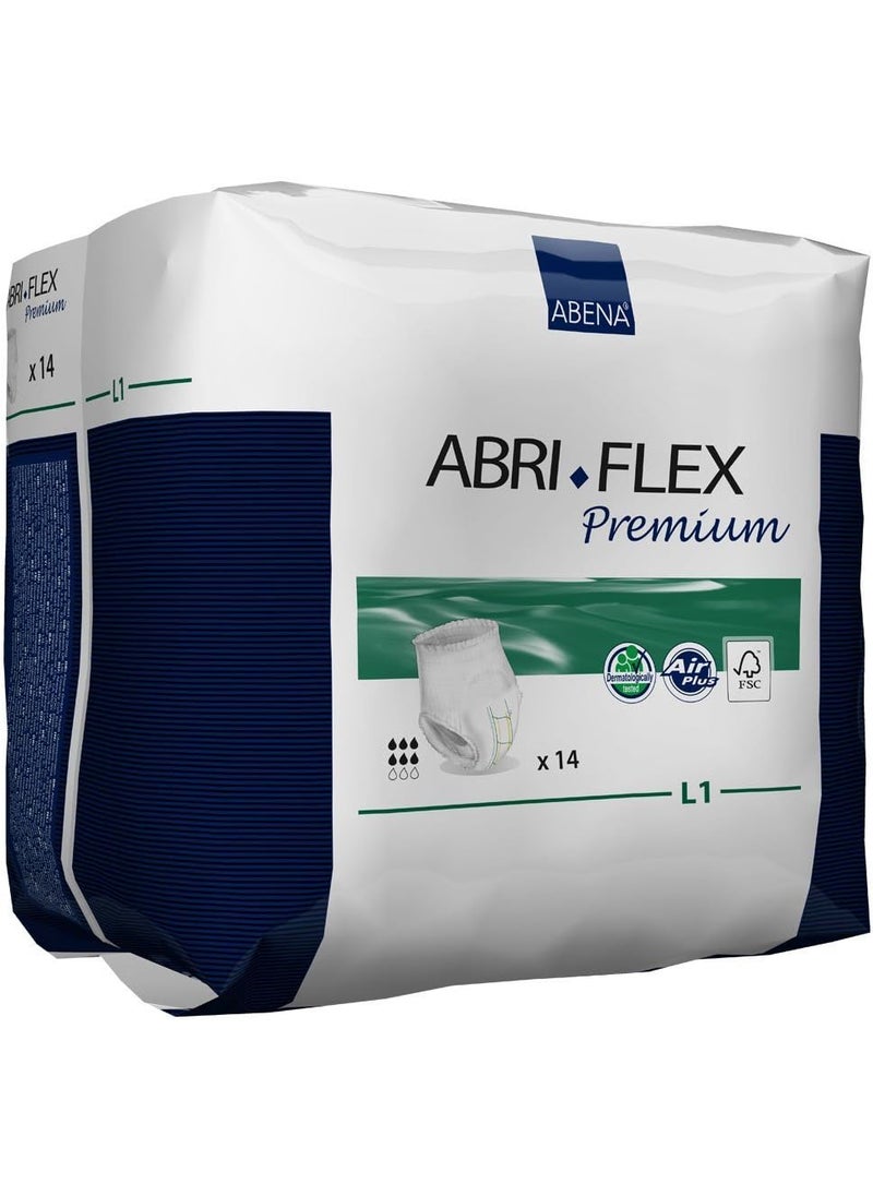 Abena Abena Abri-Flex Premium Protective Underwear, Level 1, (Extra Small To XX-Large Sizes) Large, 14 Count 