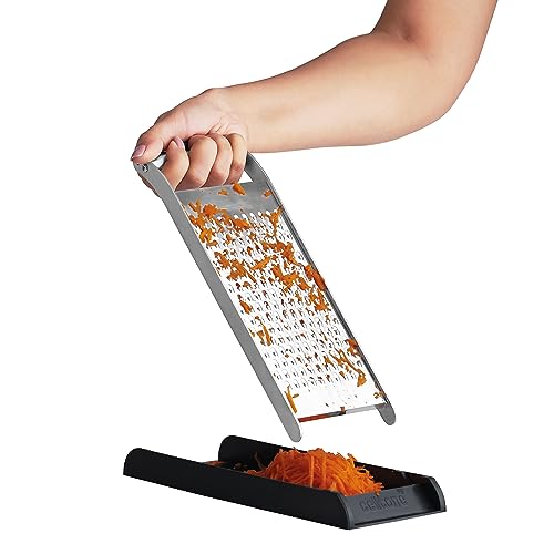 Celltone Stainless Steel Flat Vegetable Grater Slicer Fine Vegetable with Stand Container (SS Vegetable Grater) - Image 2