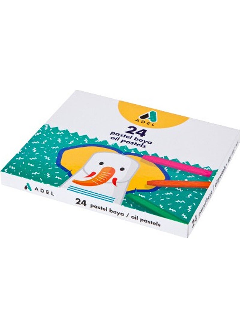 Adel Crayons 24 Colors in Cardboard Box  - Image 1